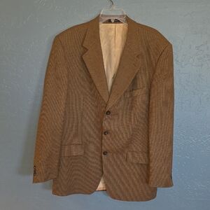 Yves Saint Laurent Brown Herringbone Sport Coat Blazer
